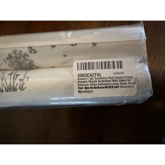 Dandelion and Butterfly wall decals - 2 rolls - black and white - Picture 2 of 6